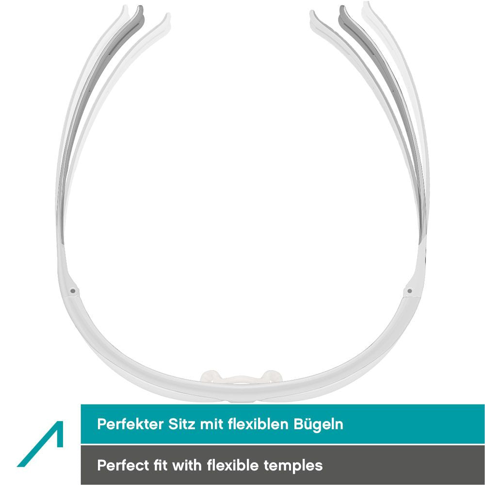 ACE Schutzbrille Evo – Transparent/Weiss, Polycarbonat, Nebelsicher, EN166, für Brillenträger