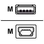 Zebra USB-A auf Mini-USB-B Kabel – USB 2.0 (480 Mbit/s) – 1 m