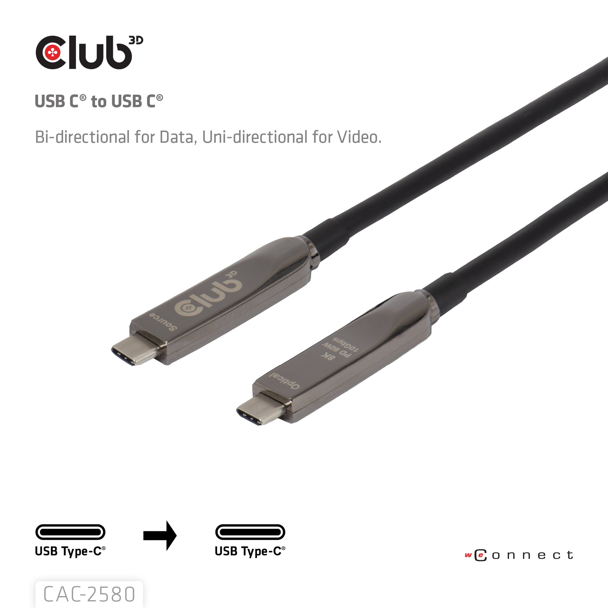 CLUB3D Club 3D – USB-Kabel, USB-C zu USB-C, 15 m