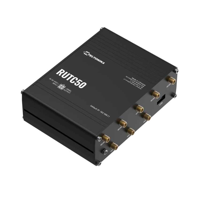 Teltonika RUTC50 – LTE/5G-Router, 5G, Wi-Fi 6, Dual-Band (2,4/5 GHz), 5x RJ-45