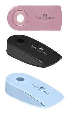 Faber-Castell Radiergummi Sleeve Mini – PVC-frei, mit Schutzhülle, 54 × 25 × 13 mm, farbig sortiert