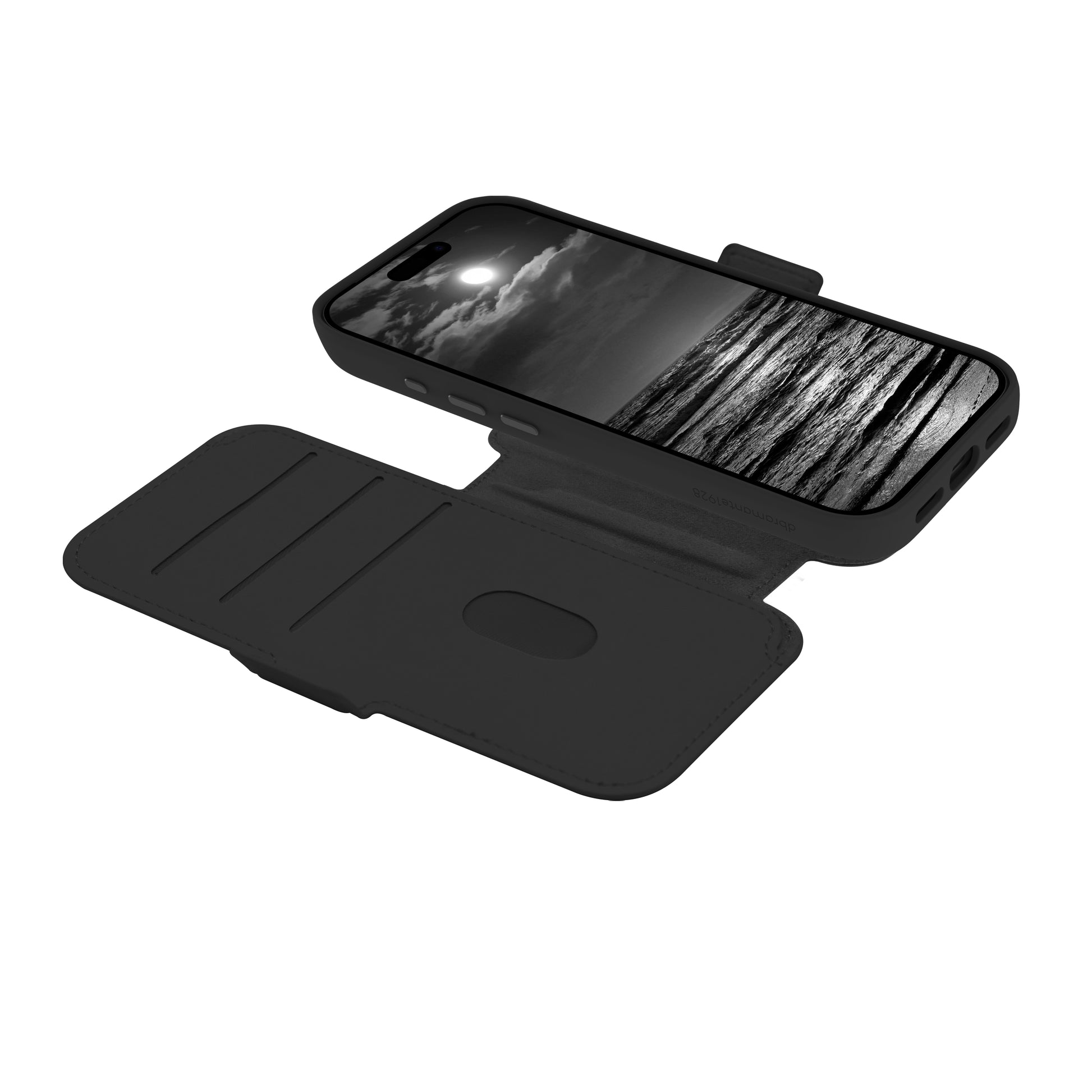 dbramante1928 Lynge MS ICON Folio – für Apple iPhone 17 Pro – MagSafe, 3 Kartenfächer, Kunststoff, schwarz