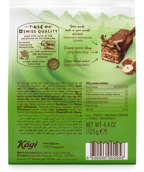 Kägi FRET Minis Schokolade – Haselnuss – 125 g