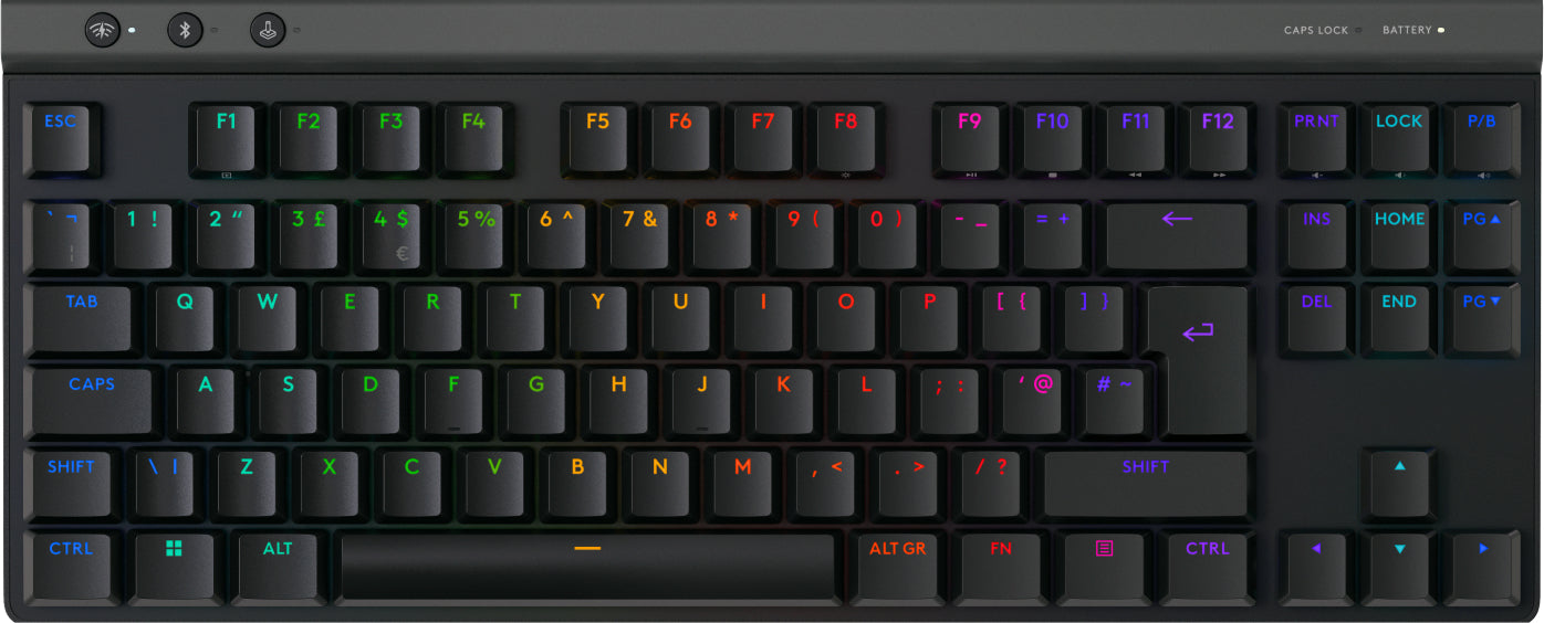 Logitech G G515 LIGHTSPEED TKL – mechanisch – Bluetooth & 2,4 GHz (Nano-Empfänger) – QWERTY (UK-INT) – RGB