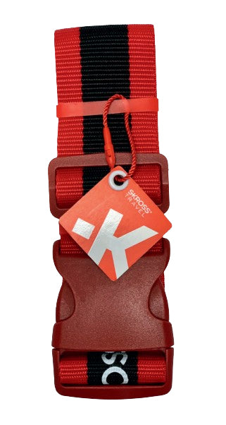 Skross Gepäckriemen – verstellbar 18–190 cm, 20 mm breit, 106 g – rot – Polypropylen (PP) – 1 Stk.