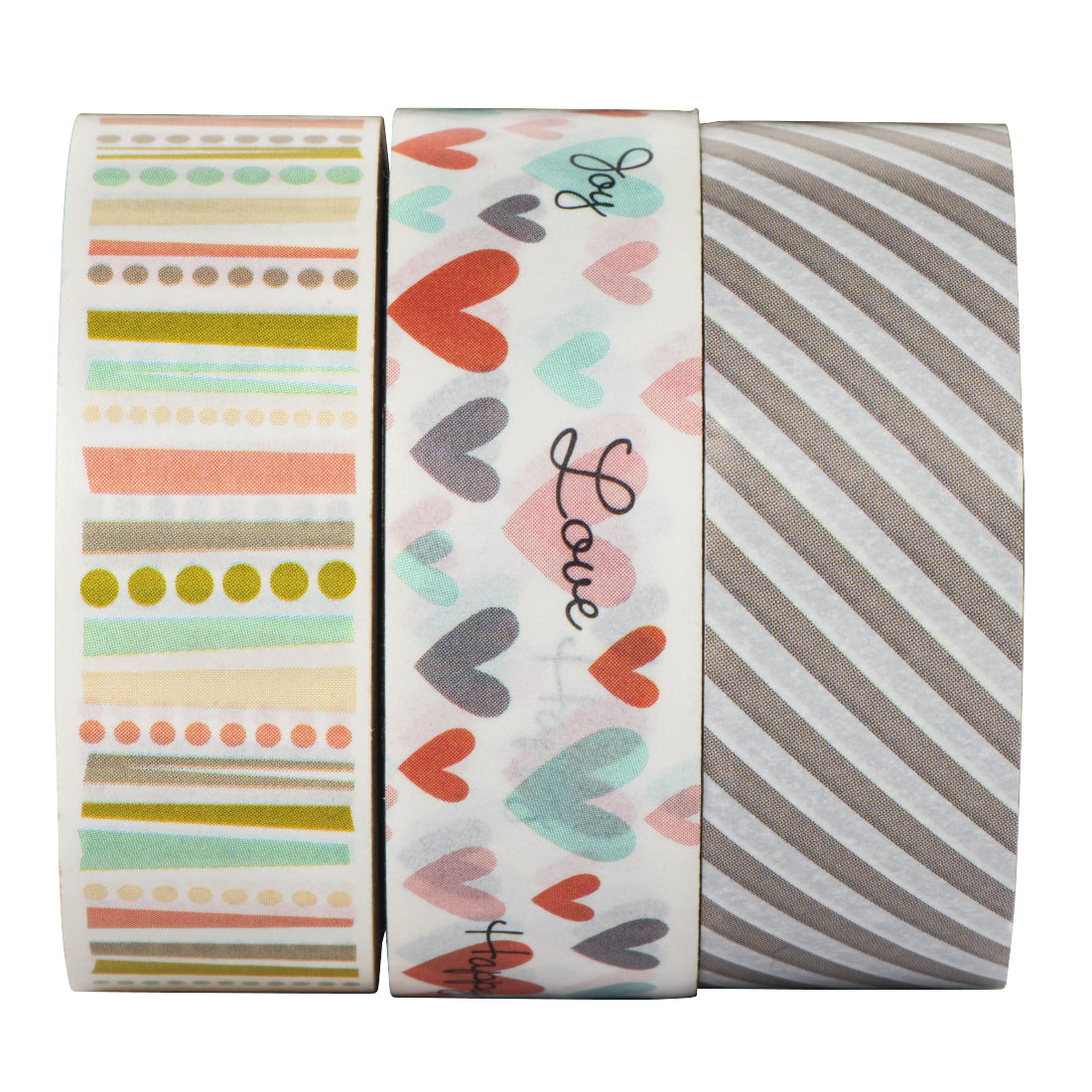 Hama Washi Tape – permanent, glatt, Papier, 15 mm × 5 m, mehrfarbig, 3 Rollen