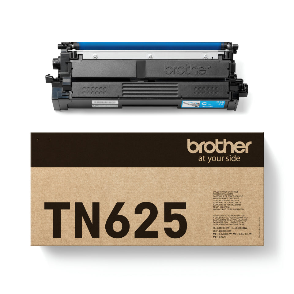 Brother TN-625C Cyan Toner – Original – 1'800 Seiten – für Brother HL-L8430CDW/HL-L8570CDW/MFC-L8730CDW und andere
