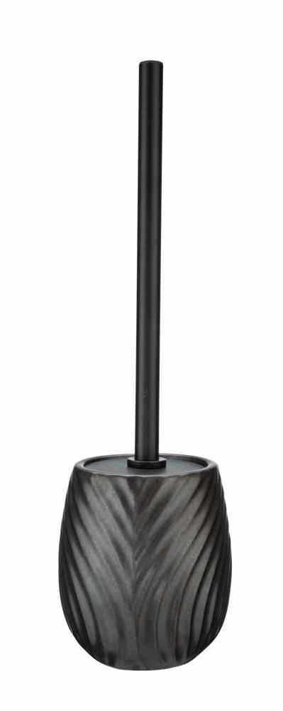 WENKO WC-Bürstenset – Keramik, Anthrazit, H 39 cm, Ø 10 cm