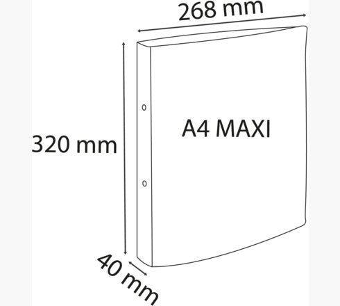 Exacompta Ringbuch – 2-Ring Ø 30 mm – für A4 – Rückenbreite 4 cm – Schwarz