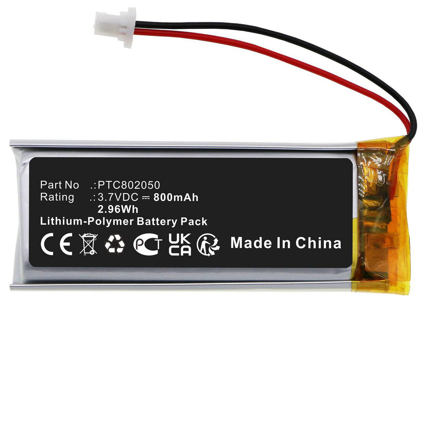 CoreParts Akku 2,96 Wh Li-Polymer – für Sena – 3,7 V/800 mAh – schwarz