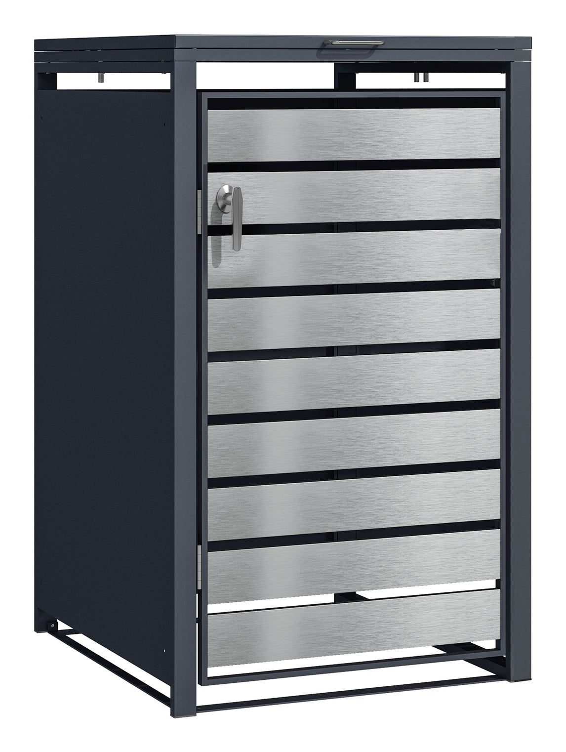 Phoenix Safe Co. Müllcontainer GB1168ASK – 68×80×116 cm – Stahl – Anthrazit/Silber – Vandalesicher, Soft-Close