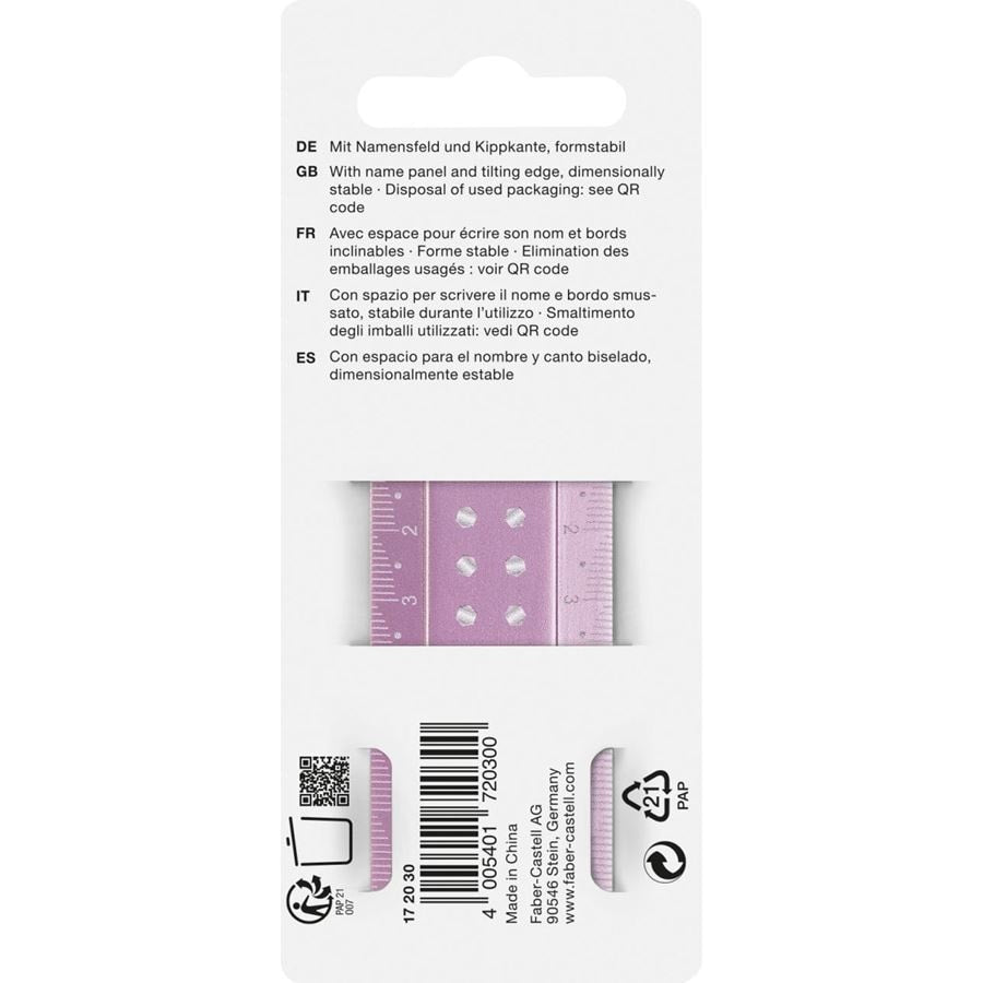 Faber-Castell Lineal – Kunststoff – 38 cm – Facette