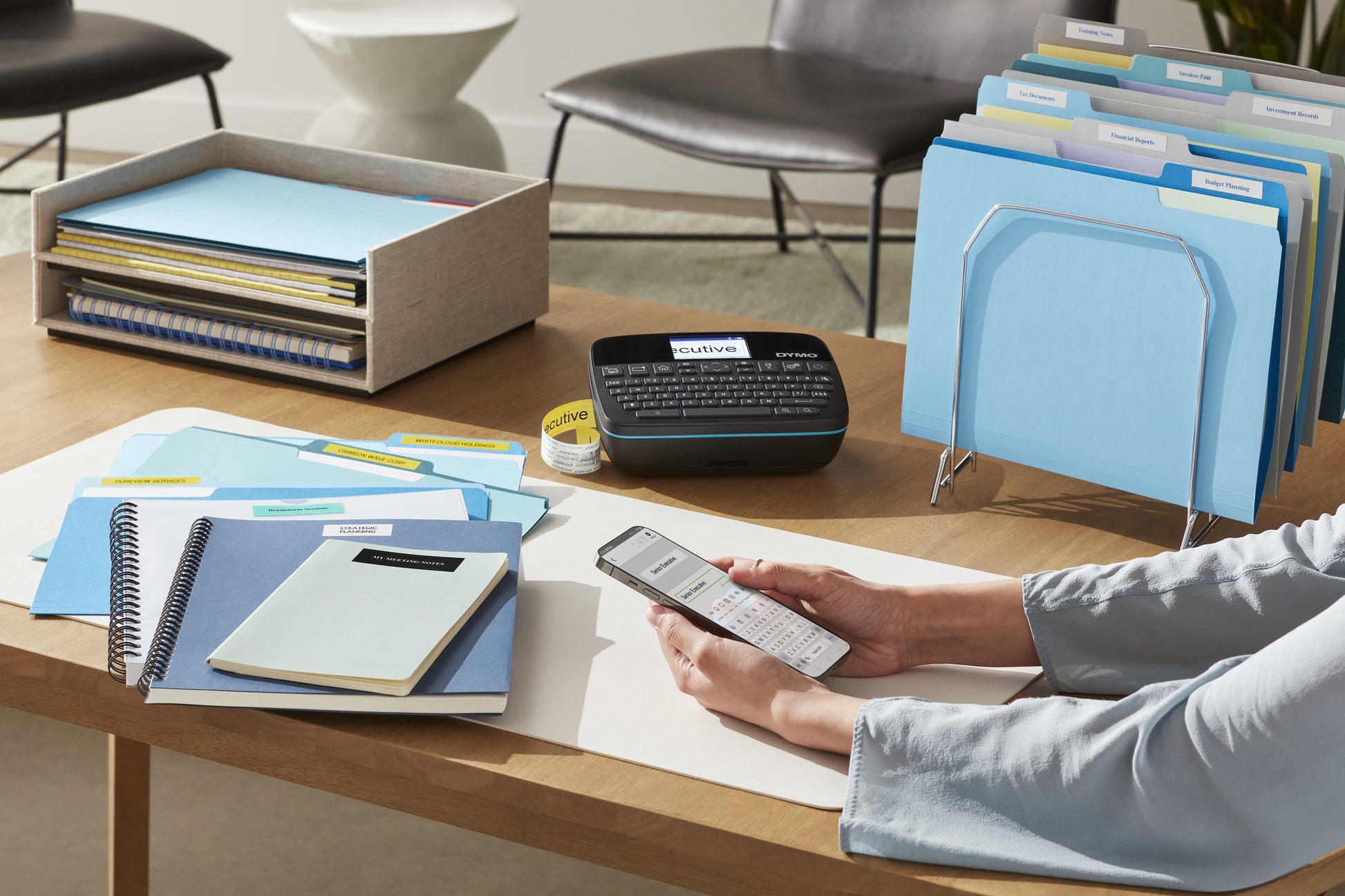 DYMO LabelManager Executive 640CB – Beschriftungsgerät, für D1-Bänder 6–24 mm, USB-C, Bluetooth, Auto-Cutter