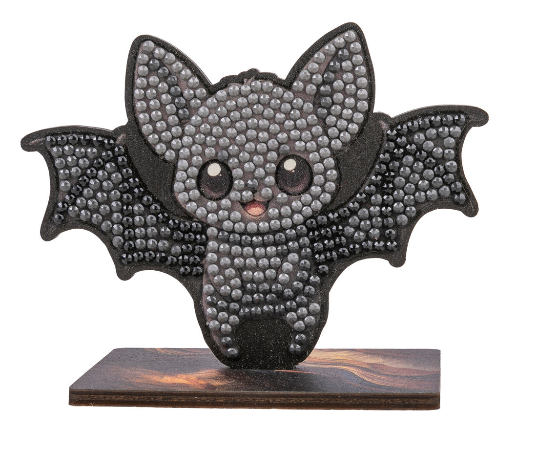 CRAFT Buddy Diamond Painting Set – Fledermaus – 11 cm – PVC, Schwarz – ab 6 Jahren
