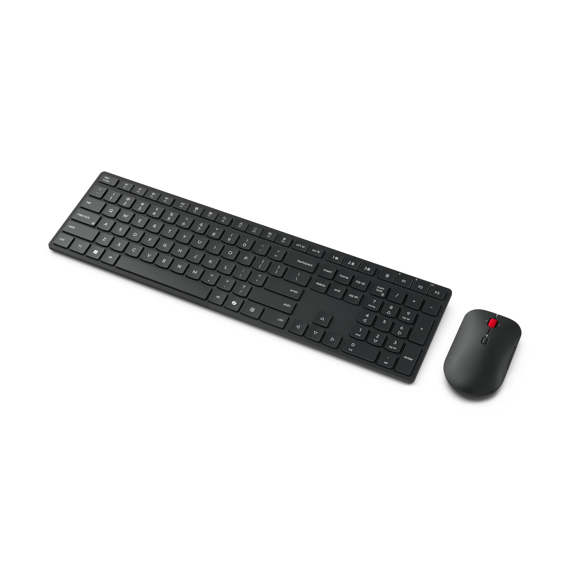 Lenovo Wireless Multi-Mode Pro Combo – Tastatur-Maus-Set – Bluetooth & 2,4 GHz (USB-A Empfänger) – Schwarz