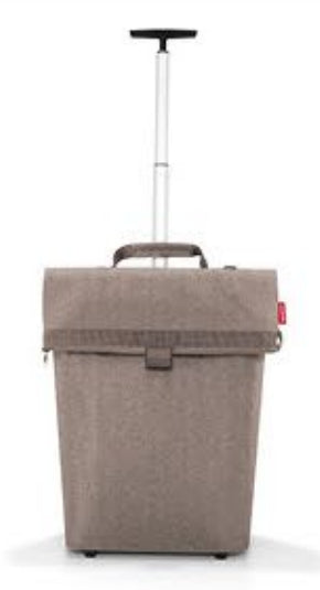 Reisenthel Stofftasche Polyester, Fischgrätmuster Mokka, 430×530×210 mm, mit 2 Rädern