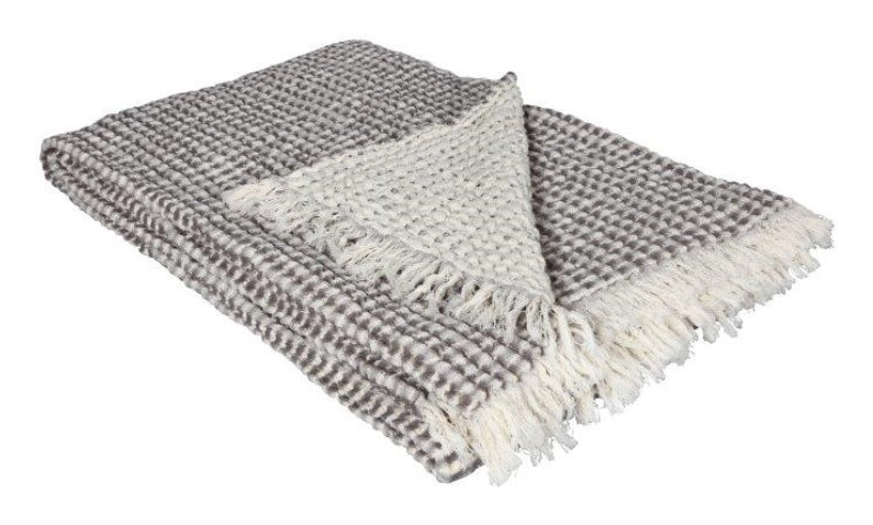 Eskimo Antigua Wohndecke – Baumwolle, Graphit – 130 × 200 cm
