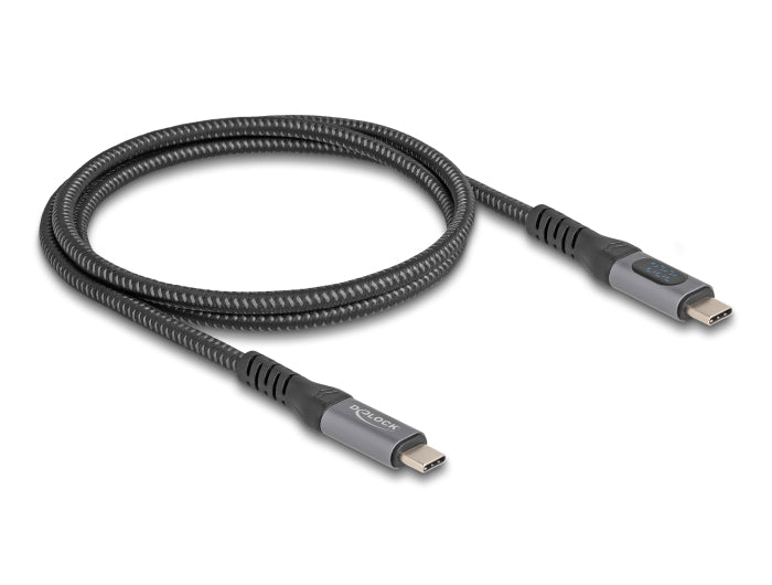 DeLOCK USB-Kabel – USB-C auf USB-C – USB4 40 Gbit/s – 1 m – PD 240 W – 8K/60, DP 1.4a