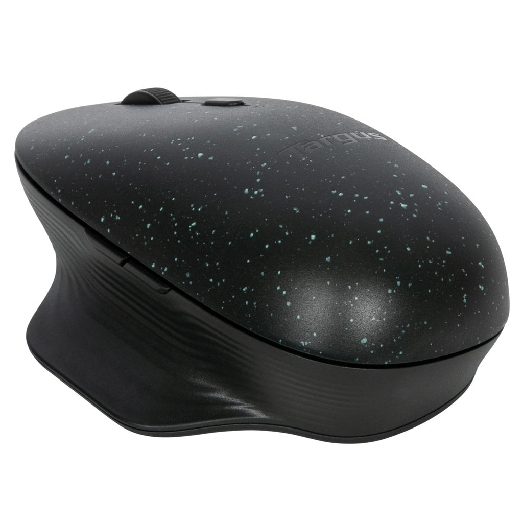 Targus EcoSmart Nachhaltige Ergonomische Maus – kabellos, Silent-Tasten, aus recyceltem Material, schwarz