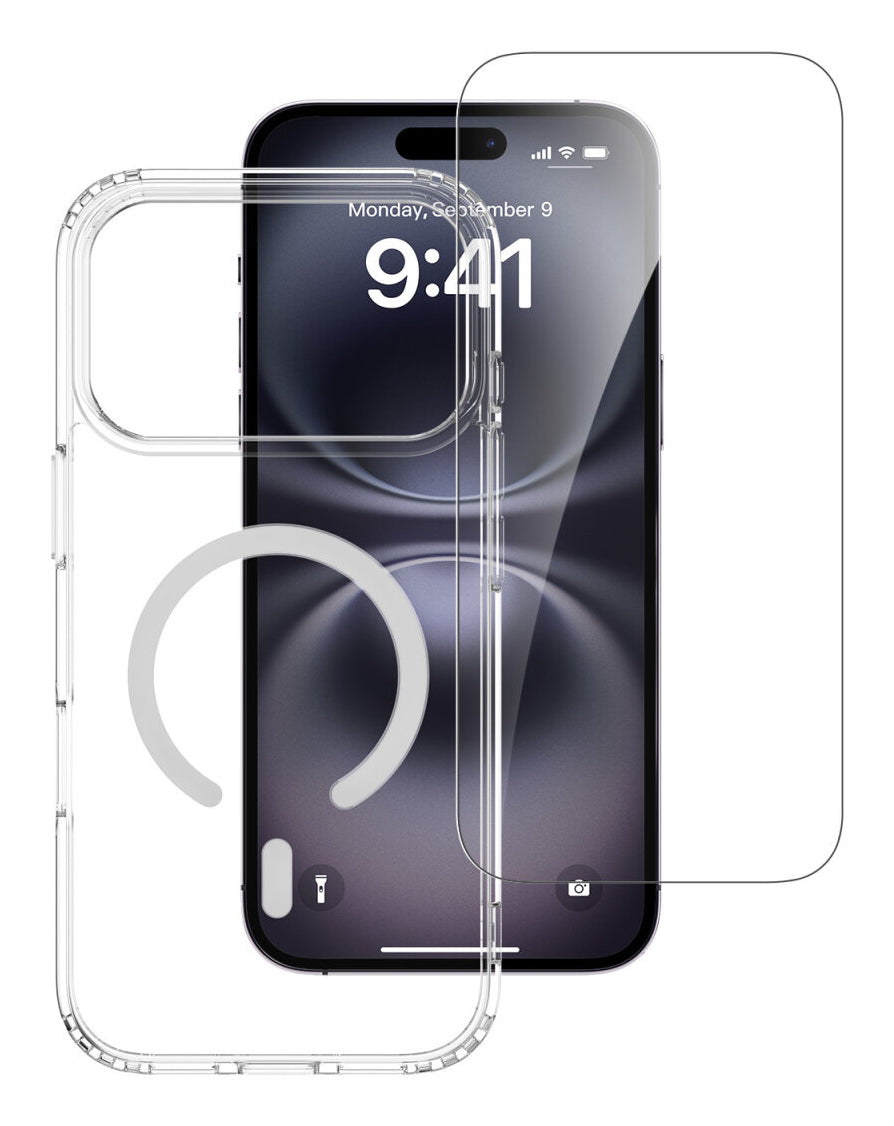 4smarts 360° Premium Backcover – für Apple iPhone 17 Pro Max, Transparent, Displayschutz, Montagerahmen
