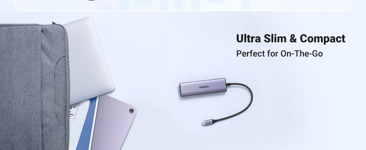 Ugreen 20956A Multiport-Adapter – USB-C, 1× HDMI, 3× USB-A, SD/microSD, für Windows/Mac/Linux