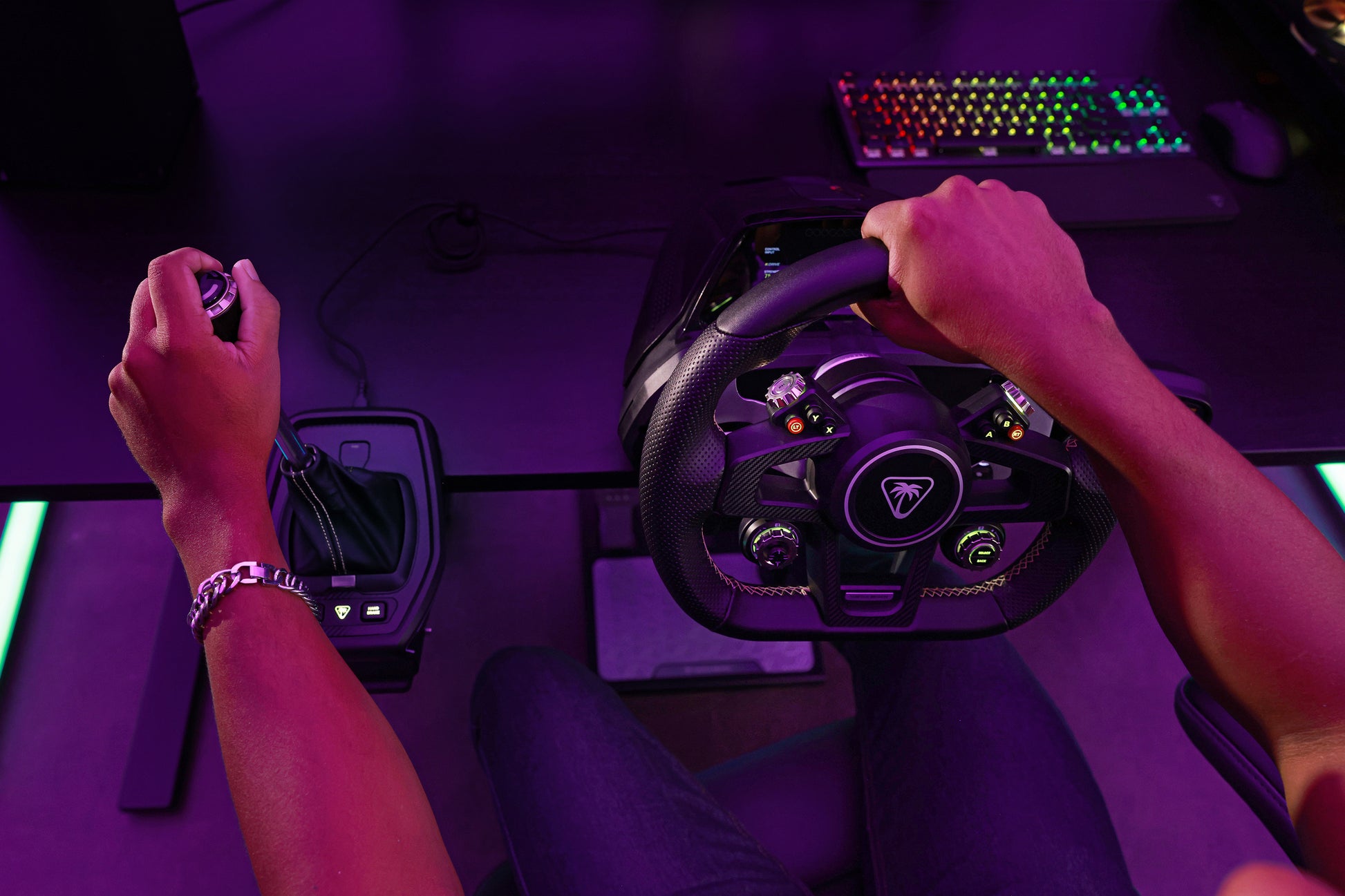 Turtle Beach VelocityOne Multi-Shift – Rennsport-Schalthebel-Add-on – Schwarz – für Windows 10/11 und Xbox