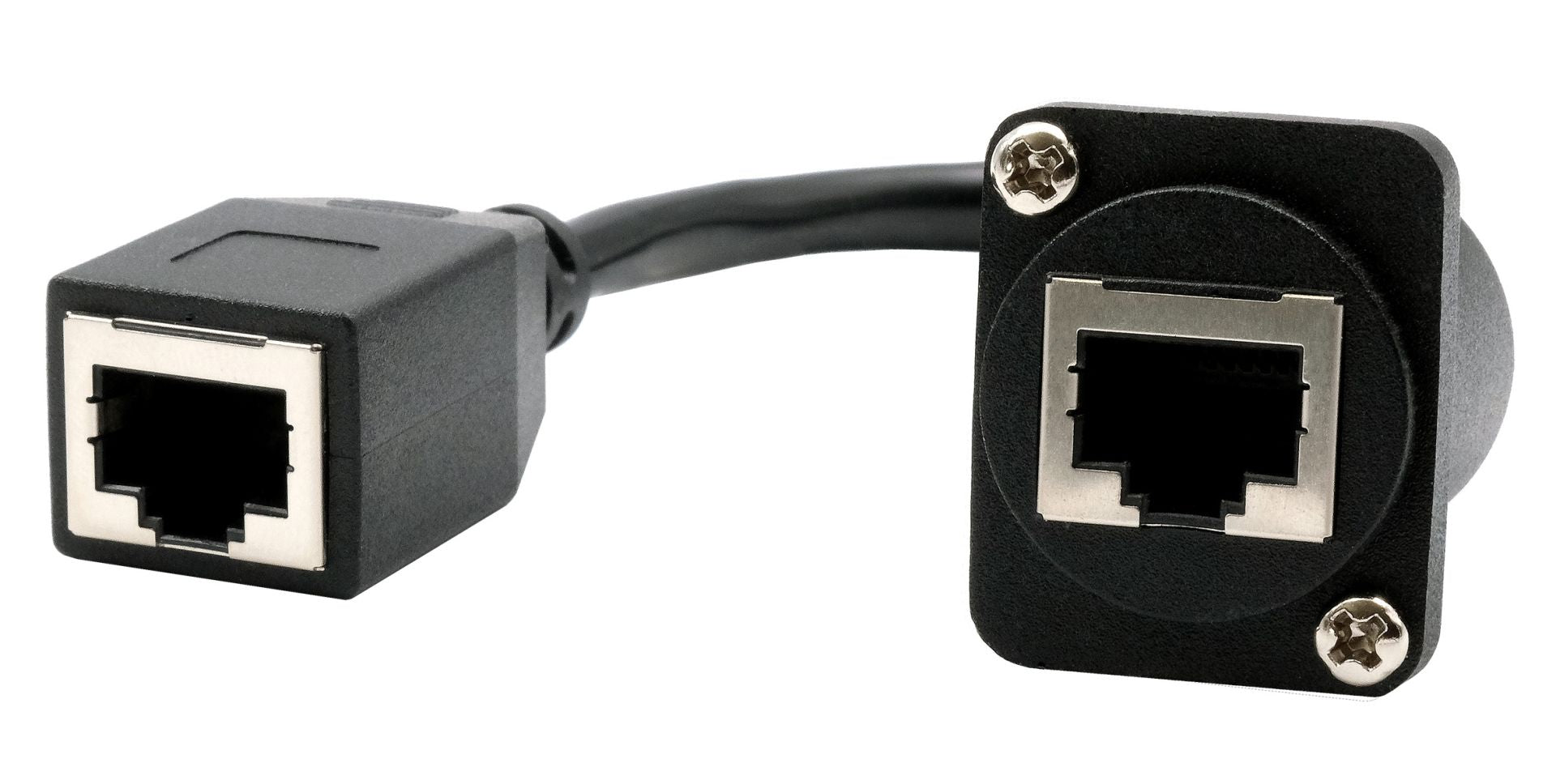 EXSYS EX-49160 RJ-45 Kupplung – RJ-45 zu RJ-45, Cat5e, 0,2 m, Schwarz