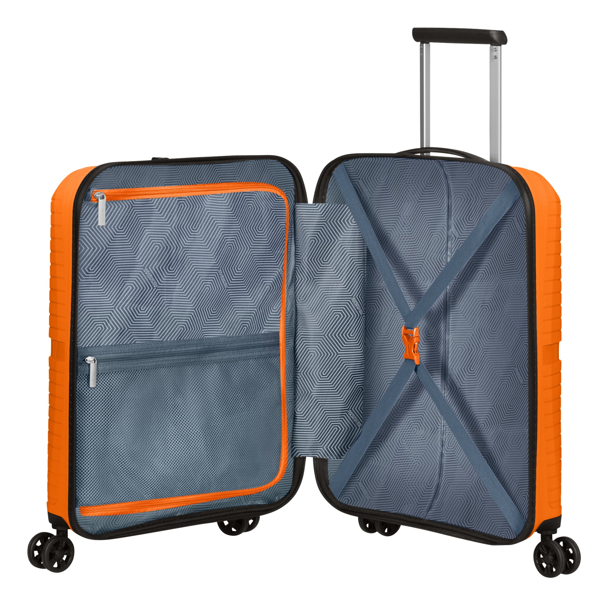 American Tourister Handgepäck-Trolley Handgepäck – 4 Doppelrollen, mit TSA, Mango Orange, 40 × 50 × 20 cm