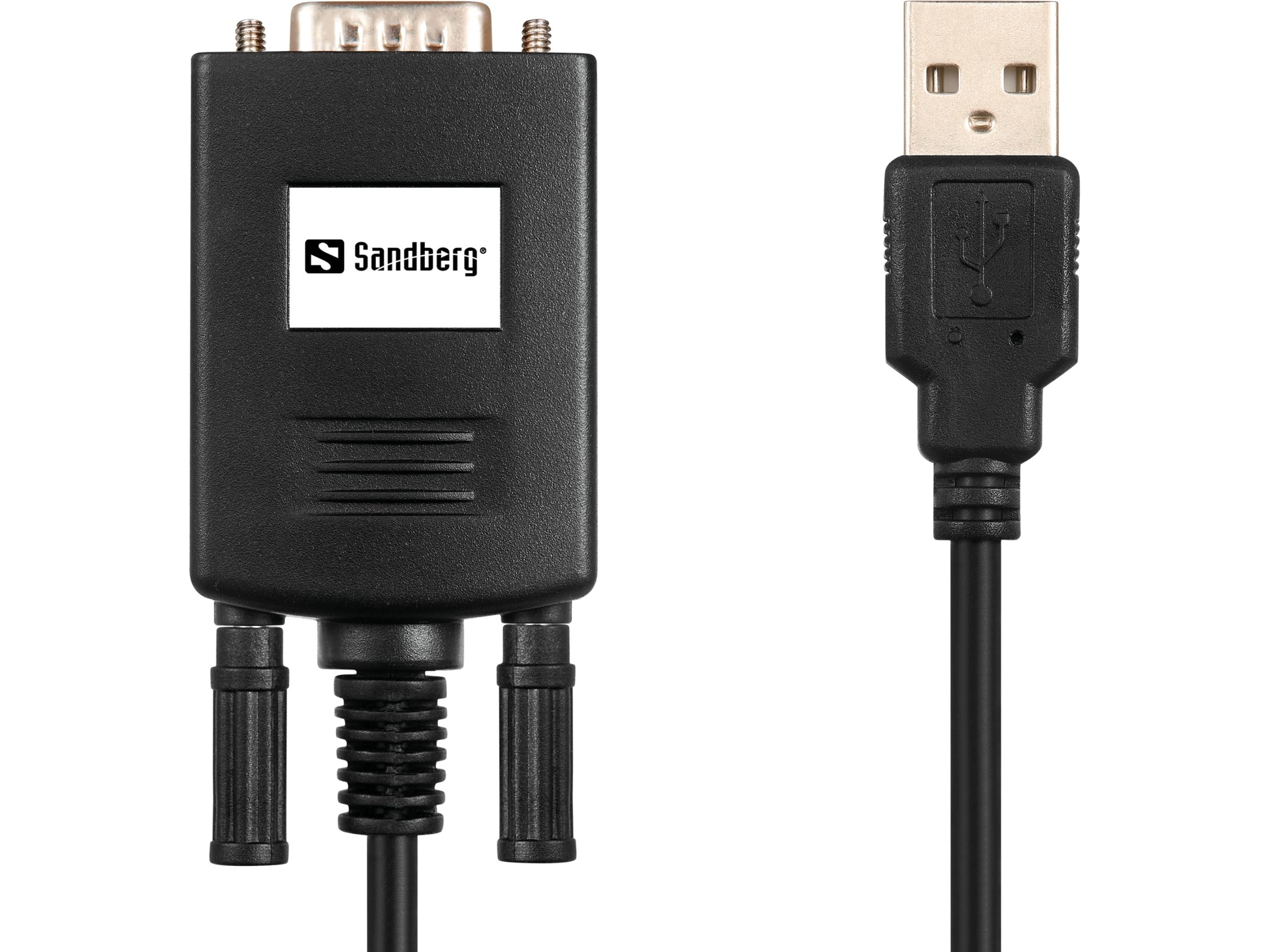 Sandberg PL-2303GT Seriell-Adapter USB zu RS-232 (9‑polig) – Schwarz
