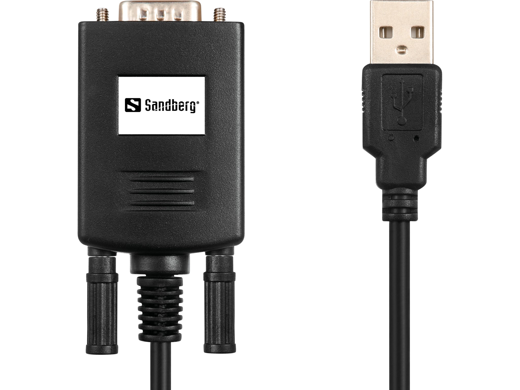 Sandberg PL-2303GT Seriell-Adapter USB zu RS-232 (9‑polig) – Schwarz