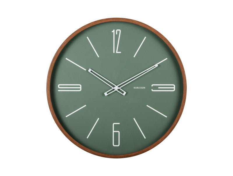 Karlsson Marcado Wanduhr – Analog, Ø 50,8 cm, Grün, Kunststoff