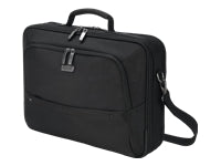DICOTA ECO Multi Plus Select Notebook-Tasche für bis 15,6" – Trolley-Band, abnehmbarer Schultergurt – Schwarz