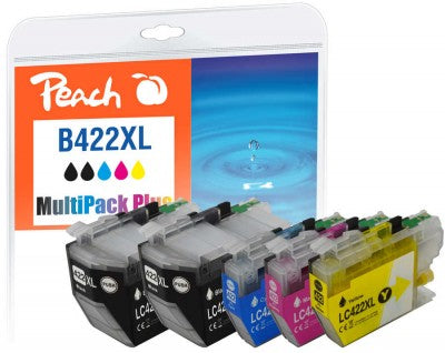 Peach Tintenpatronen-Multipack LC-422XL kompatibel – für Brother MFCJ 5340 DW, 5340 DWE Ecopro, 5345 DW und andere