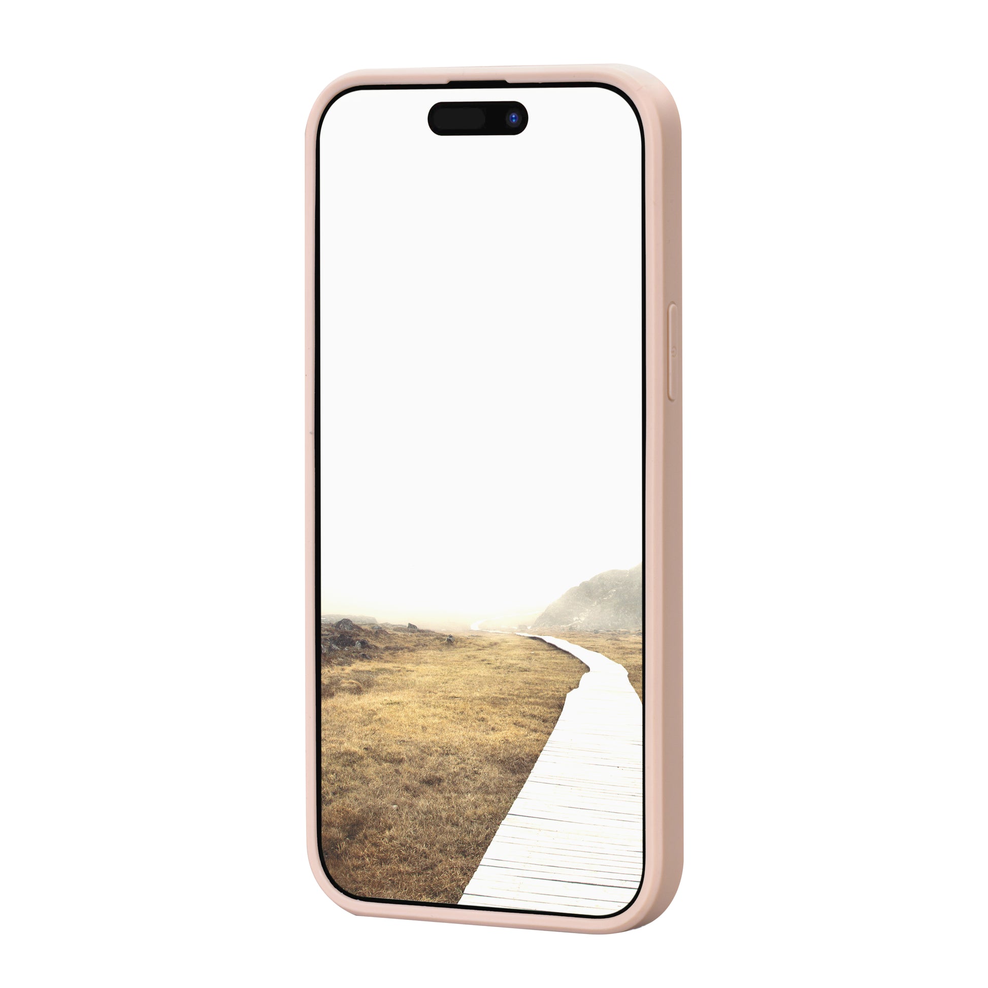 dbramante1928 Greenland Backcover – für Apple iPhone 15 Pro Max, Recycling-Kunststoff, Pink Sand