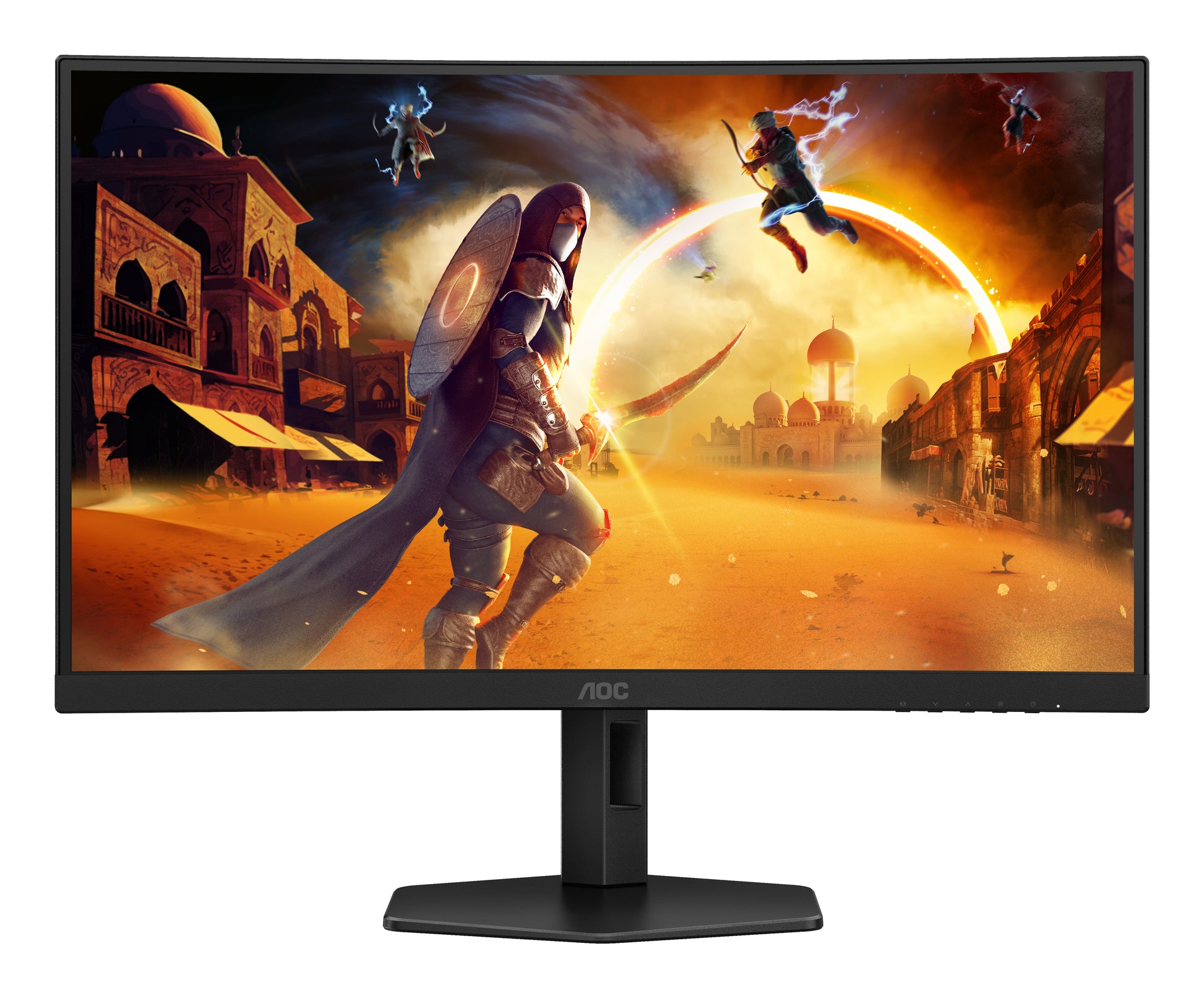 AOC CQ27G4X – Monitor, 27", VA, 180 Hz, 300 cd/m², Gebogen, Adaptive Sync, VESA 100 × 100, Schwarz