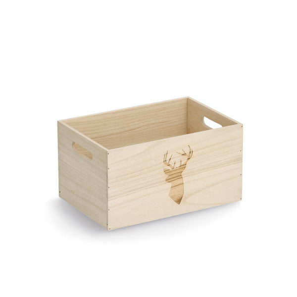 Zeller Present Aufbewahrungsbox – Holz – Natur – mit Griff – 300 × 160 × 200 mm