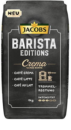 Jacobs Barista Crema – Bohnenkaffee – Café Crème, mittel, 1 kg
