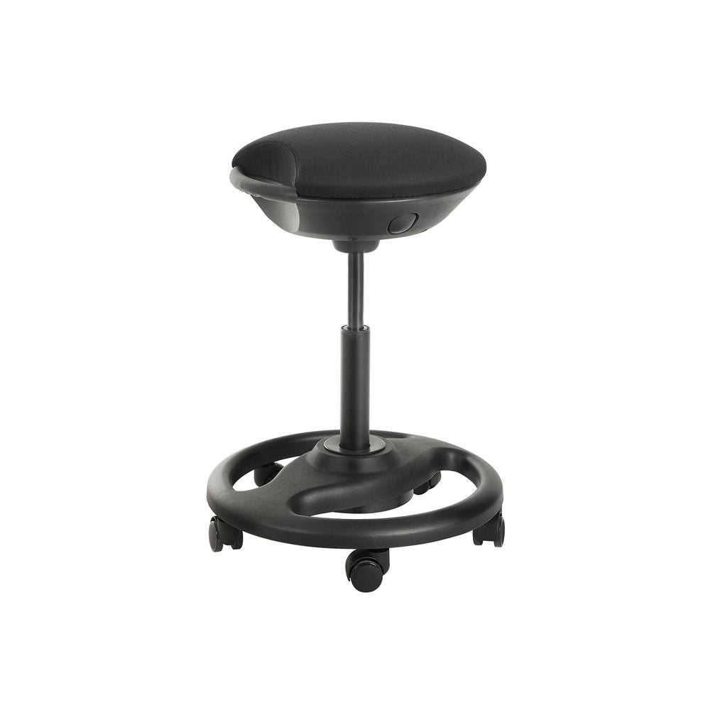 Songmics Destiny Stehhocker – Schaum – Schwarz, 55–73 cm, bis 110 kg