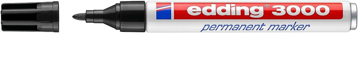 Edding Permanentmarker – schwarz, 1 Stück