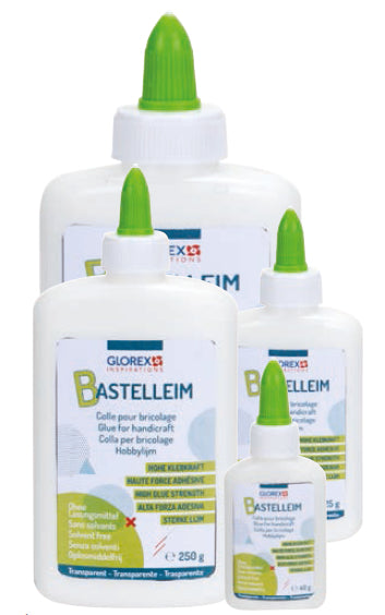 Glorex Bastelleim – Weiss, 250 g, für Kork, dickflüssig