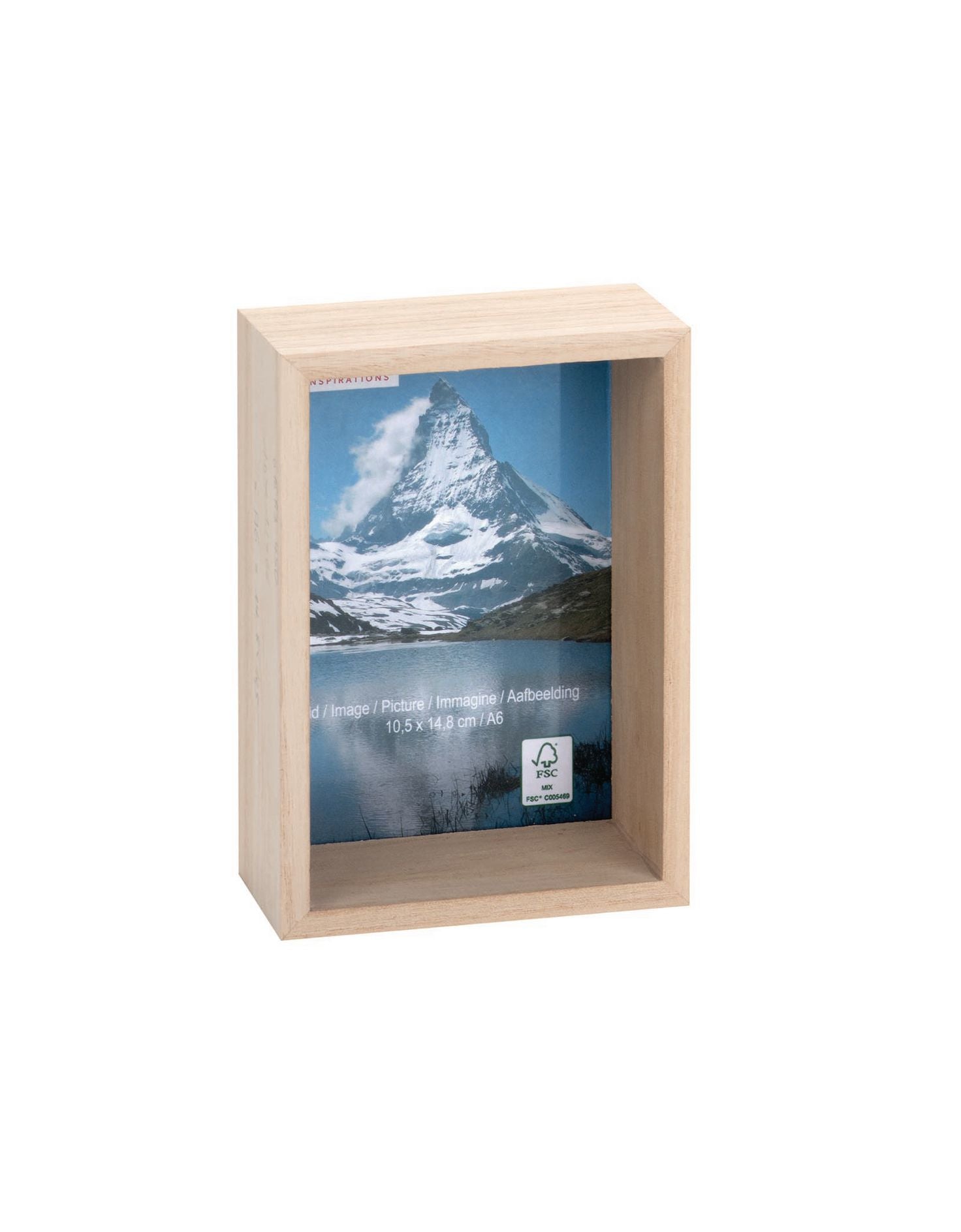 GLOREX Bilderrahmen – für 10,5 × 14,8 cm – Holz, braun