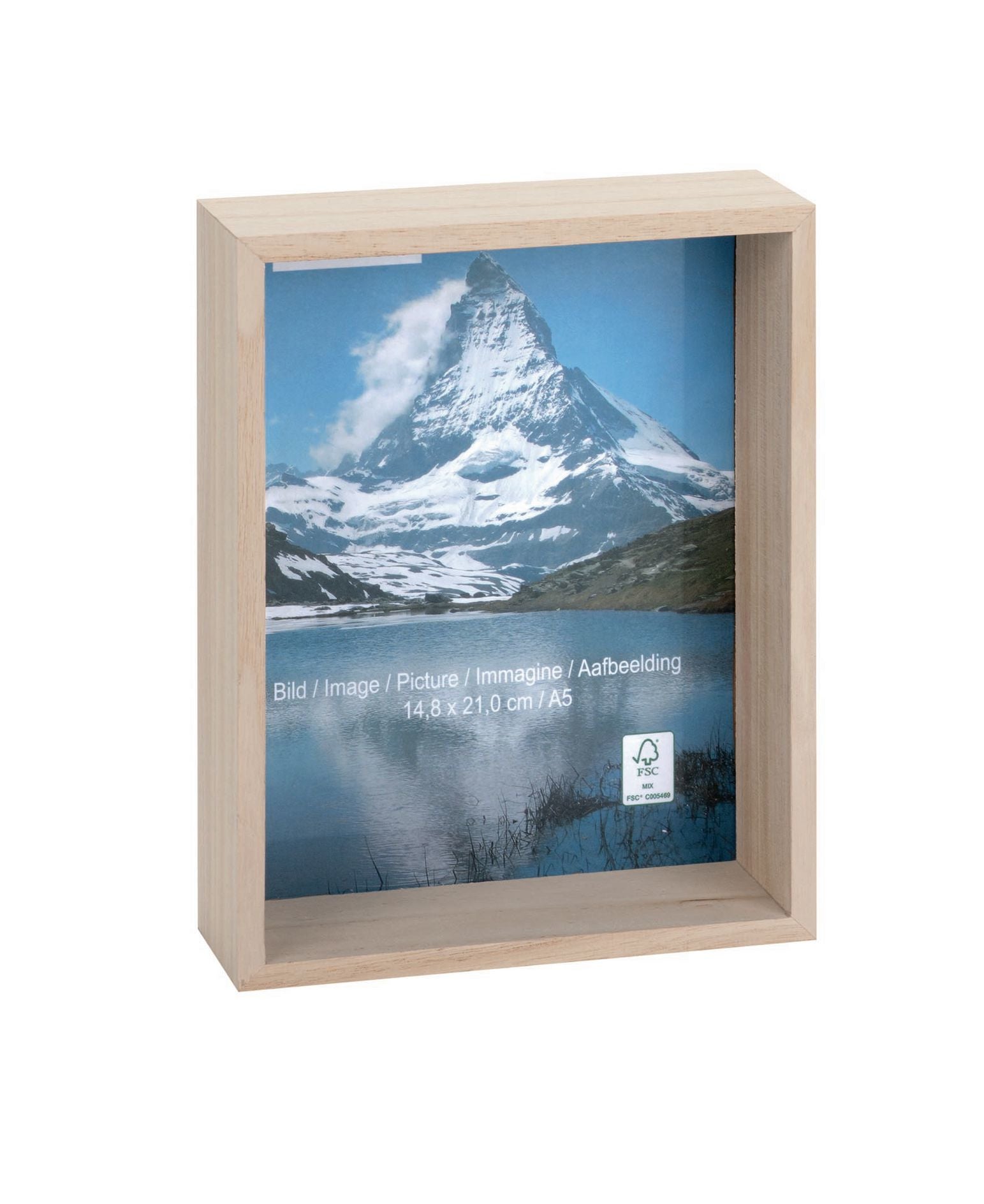 Glorex Bilderrahmen – für 14,8 × 21 cm – Holz, braun