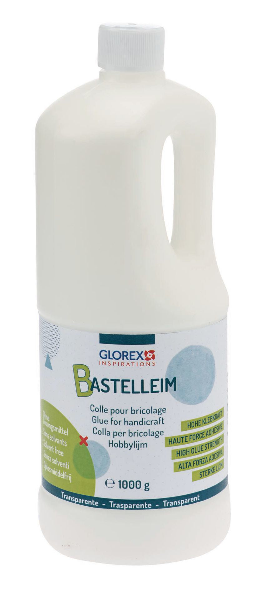 Glorex Bastelleim – Weiss, 1 kg, für Stoffe