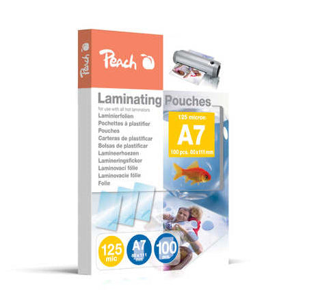 Peach Laminierfolien A7 – 125 µm, glänzend, 100 Stück