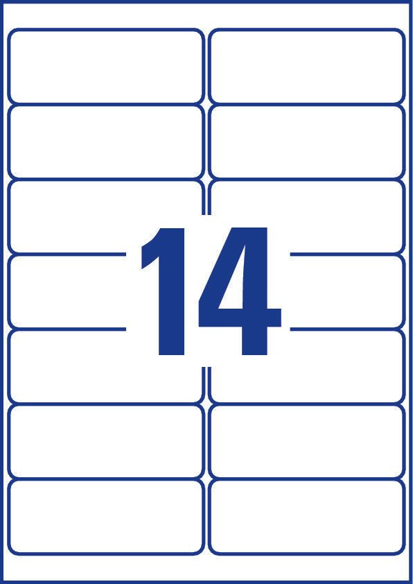 Avery Adressetiketten, 99,1 mm × 38,1 mm, weiss, Papier, permanent, 100 Blätter (1'400 Etiketten)