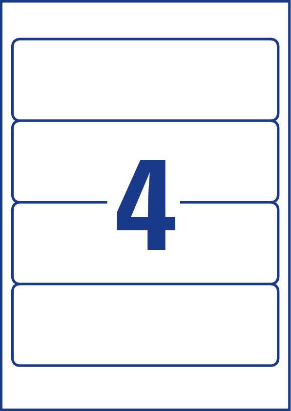 AVERY Zweckform Ordnerrücken-Etiketten – 61 × 192 mm, 120 Stk, 30 Bogen