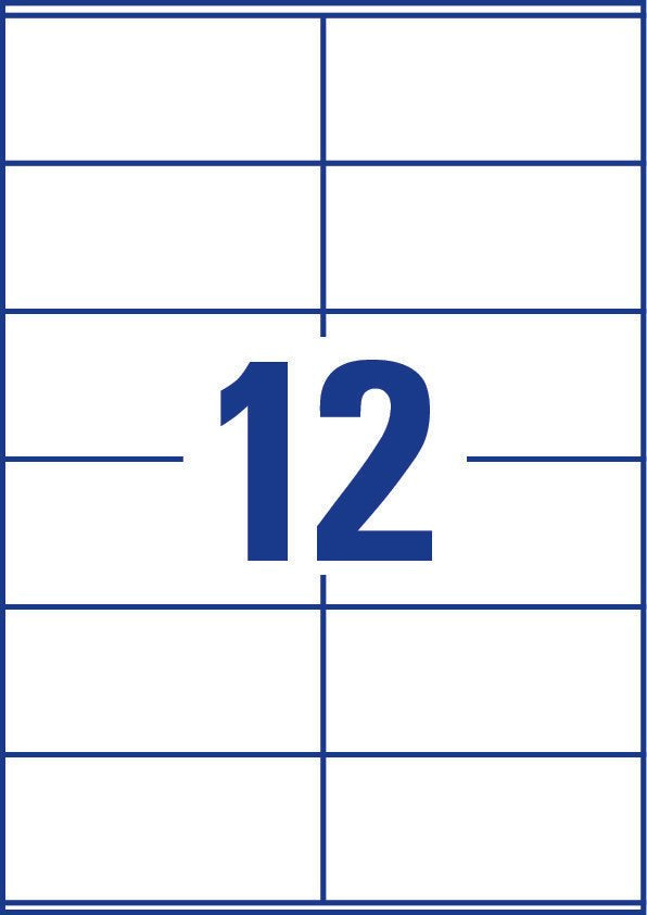 Avery L7875-20 – Etiketten A4 105 × 48 mm – Papier – permanent haftend – Laser/Inkjet – 12 pro Blatt, 20 Blätter