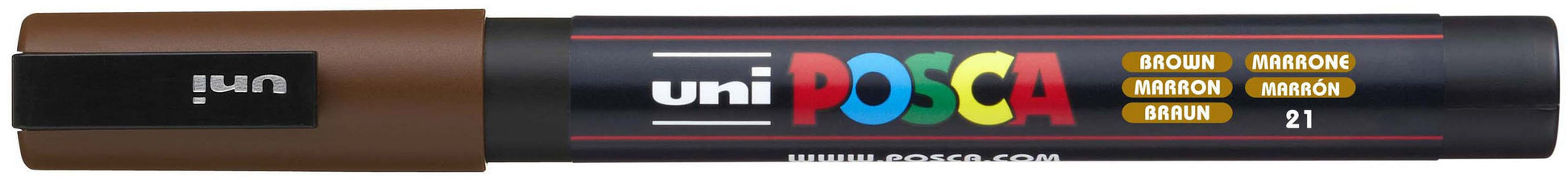 Uni-Ball Kreidemarker – Rund, 0,9–1,3 mm – Braun