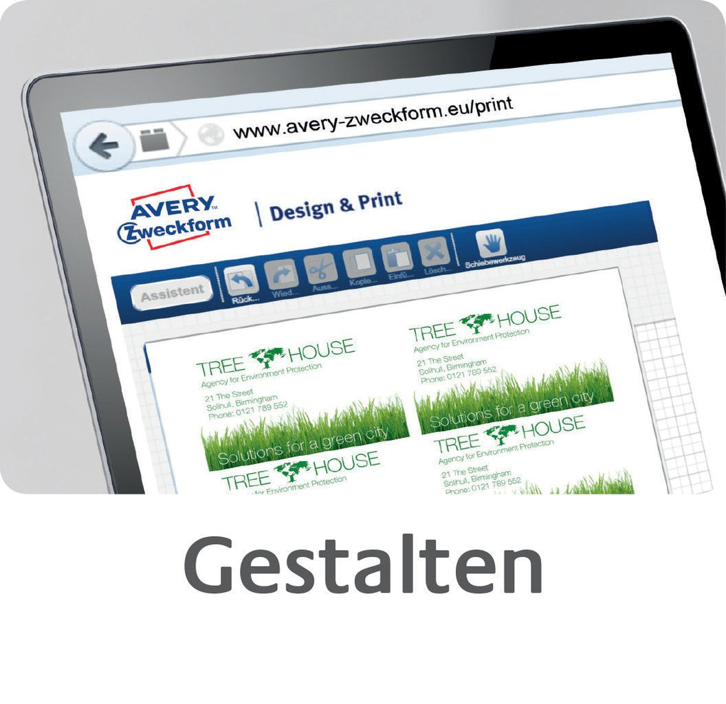 Avery Visitenkarten, 85 × 54 mm – für Laser/Inkjet/Kopierer – A4, 10 pro Blatt – 250 Karten – FSC-zertifiziert