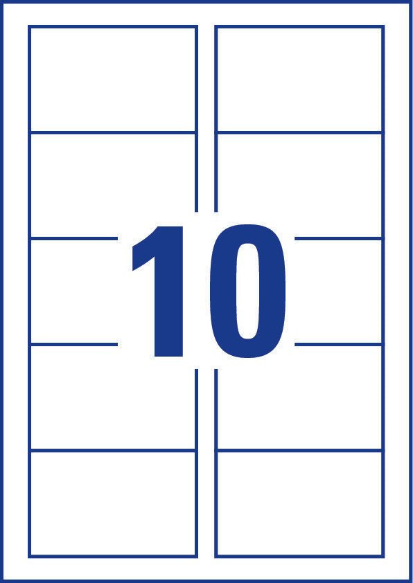 Avery Visitenkarten, 85 × 54 mm – für Laser/Inkjet/Kopierer – A4, 10 pro Blatt – 250 Karten – FSC-zertifiziert